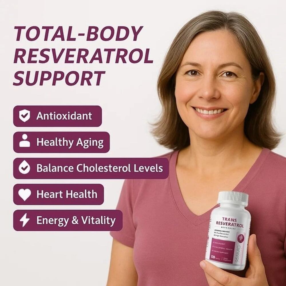 iMATCHME Resveratrol Supplement, 98% Pure Trans Resveratrol 600mg with Liposomal - Picture 2 of 6